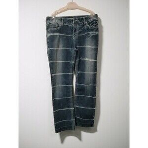 DANESI JEANS SIZE 15 STRETCHY PREWASHED PREFADED DISTRESSED  LOW RISE BLUE JEANS